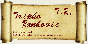 Tripko Ranković vizit kartica